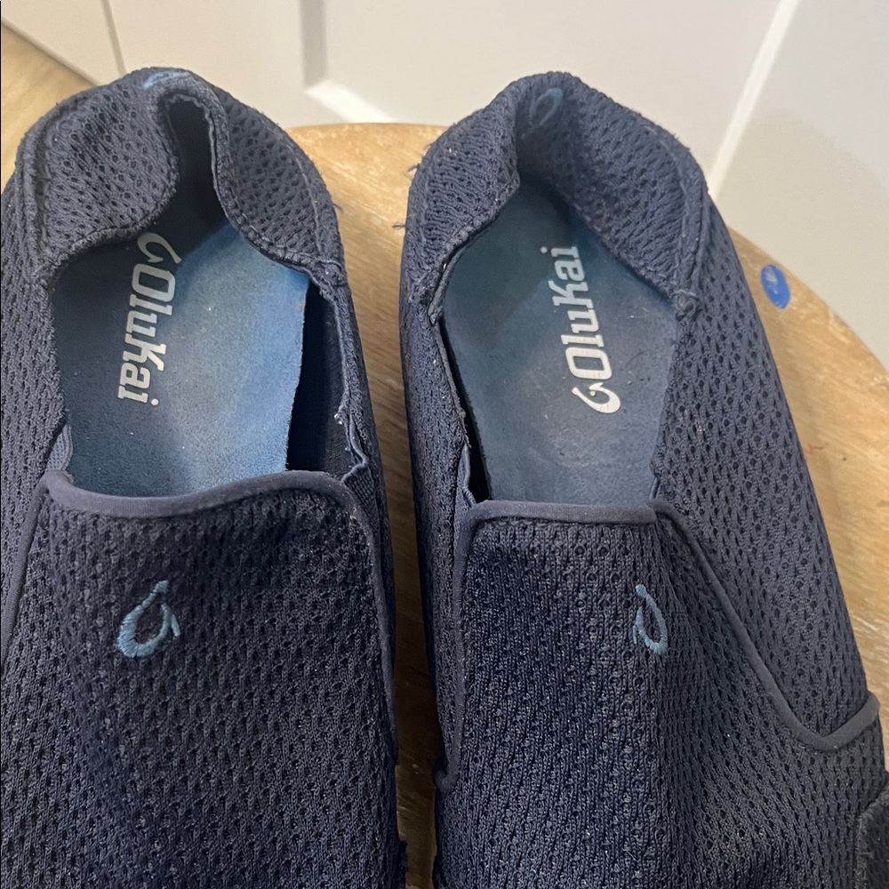Olukai Men's Nohea Mesh Navy Blue Slip-On Shoes - Picture 3 of 7